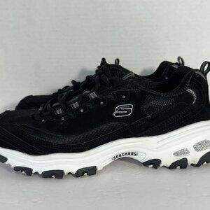 Skechers D-Lite Memory Foam Women's Comfort Shoes Sz 10 Black